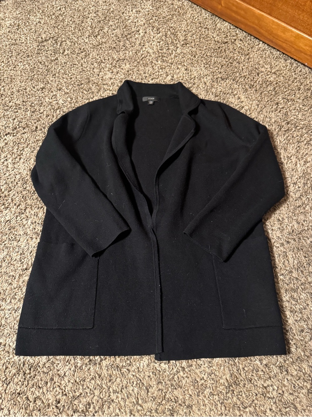 J. Crew Black Open-Front Cardigan Sweater
